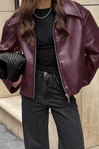 R&B | Kurze Kunstlederjacke
