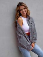 R&B | Distressed Drop Shoulder Denimjacke