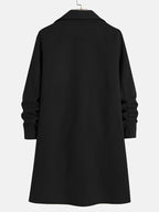 R&B | Elegante Lange Jacke Polyester und Wolle Klassisch und Warm