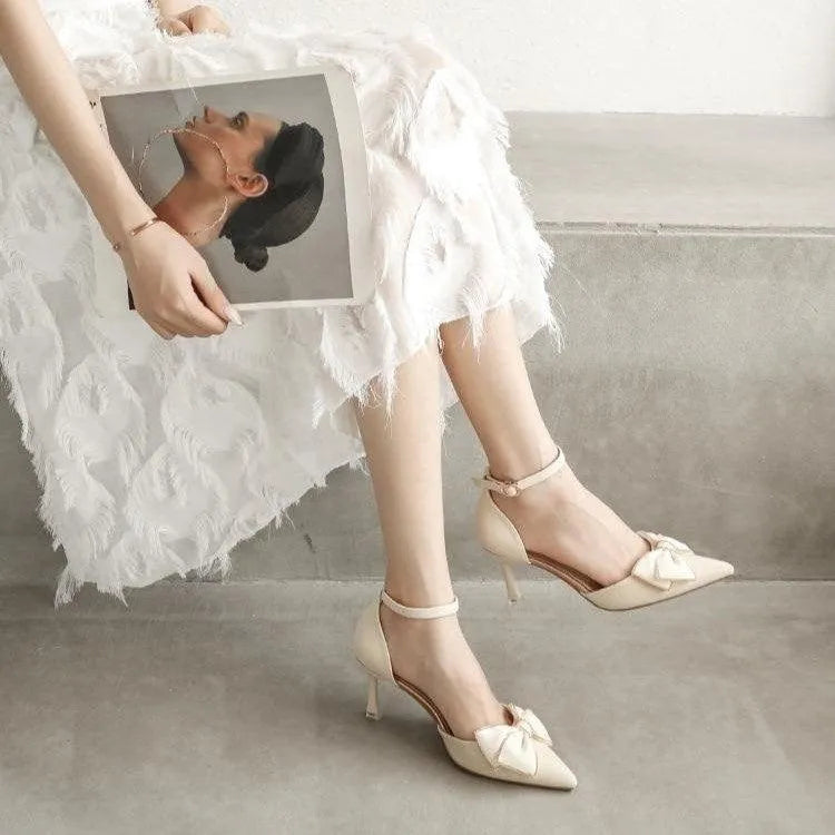 R&B | Pumps für Damen mit Schleife und Spitzenabsatz