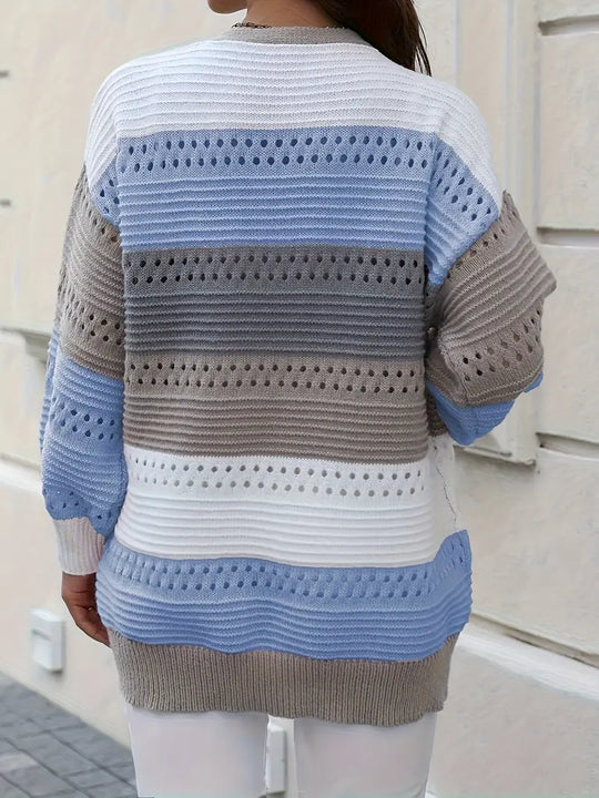 R&B | Strickjacke mit Farbblockierungen