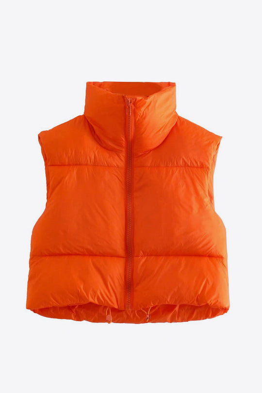 R&B | Zip-Up Drawstring Puffer Weste