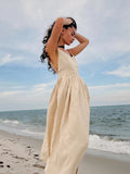 Langes Sommerkleid aus Baumwolle