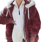 R&B | Winter Kapuzenjacke Im Streifen-Design - Modische Freizeitjacke für Kalte Tage