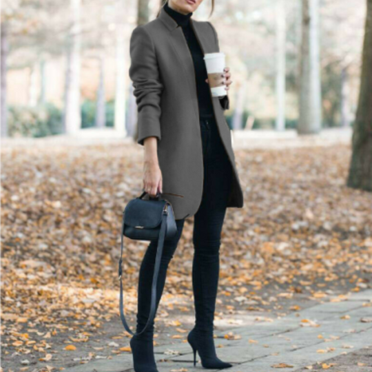 R&B | Damen Stehkragen Wintermantel mit Zeitlosem Design