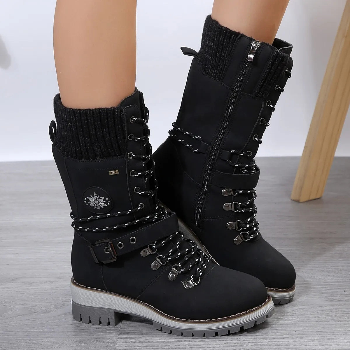 R&B | Warme Baumwolle Hohe Schneestiefel