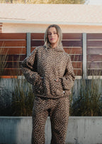 R&B | Leopardenmuster Hoodie und Jogginghose Set für Damen