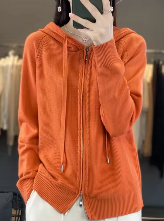 R&B | Strickjacke mit Kapuze
