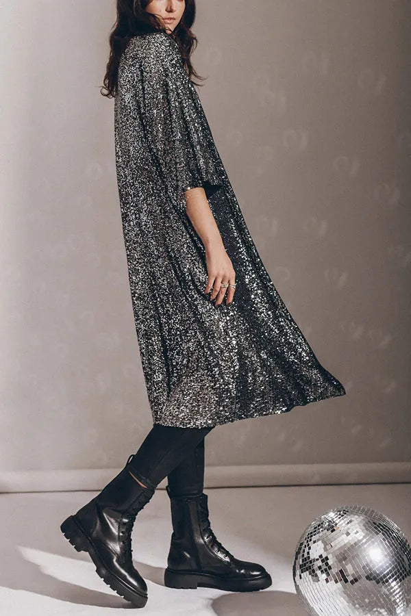R&B | Glamour Kimono aus Pailletten mit Schlüsselloch