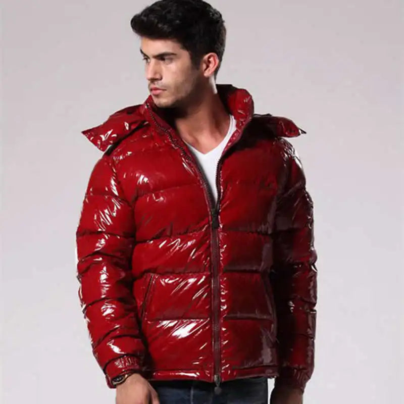 R&B - Glänzende Herren-Pufferjacke