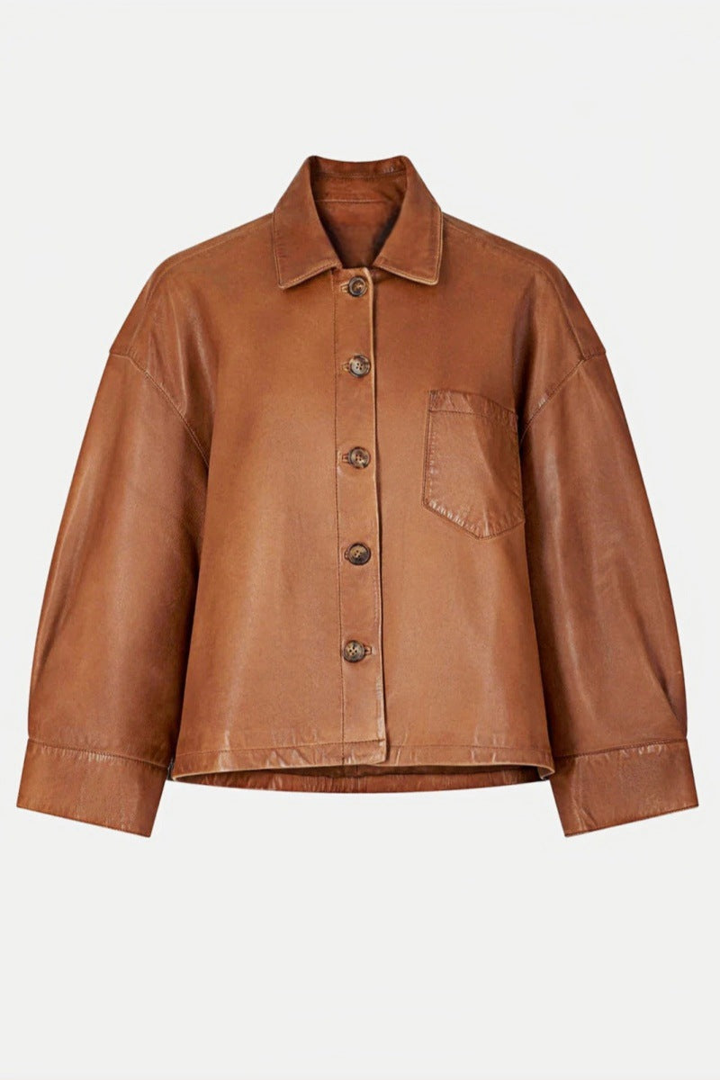 R&B | Oversized Lederjacke Weich und Stilvoll Perfekt für Den Alltag