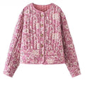 R&B | Blümchen-Steppjacke Gefüttert Damen