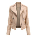 R&B | Elegante, eng geschnittene kurze Damenlederjacke