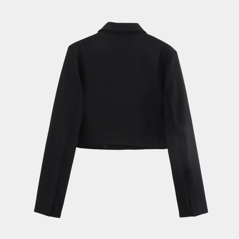 R&B | Cropped Blazerjacke Maßgeschneiderte Langarm Open Front
