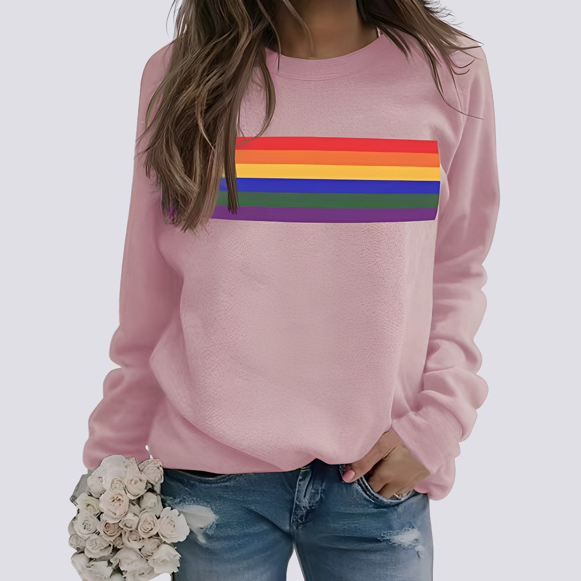 R&B | Moderner Damenpullover mit Farbigem Muster