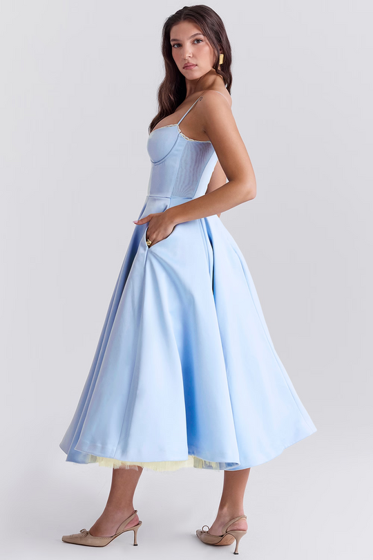 R&B | Elegantes Schlankmachendes Kleid Für Damen