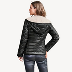 R&B | Damen Pufferjacke mit Sherpa-Futter und Reißverschluss