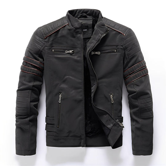 R&B | Stylische Motorrad Vegan-Lederjacke für Herren