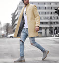 R&B | Lässiger langer Wollmantel für Herren