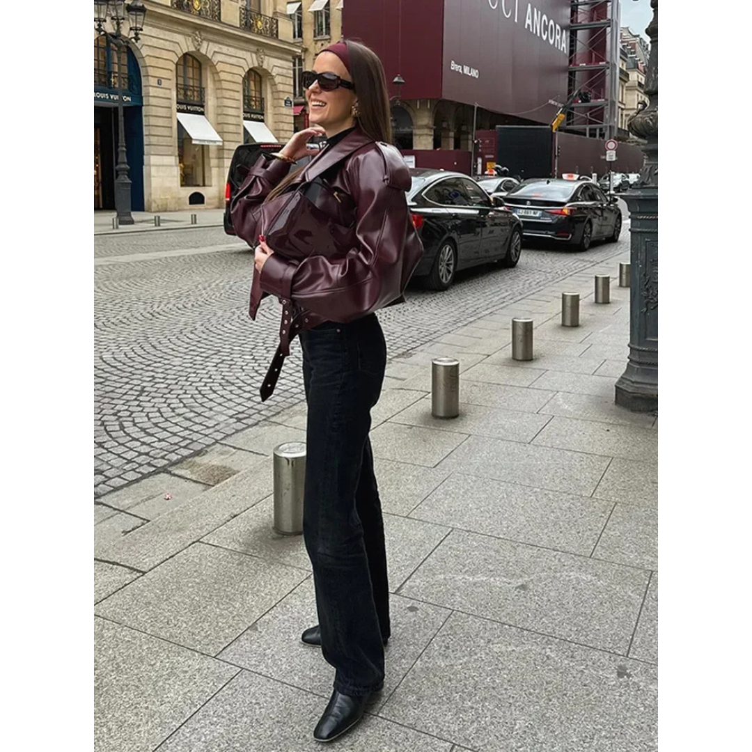 R&B | Damen Warme Langarm Jacke - Kurzarm
