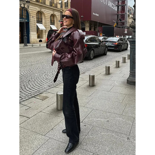 R&B | Damen Warme Langarm Jacke - Kurzarm