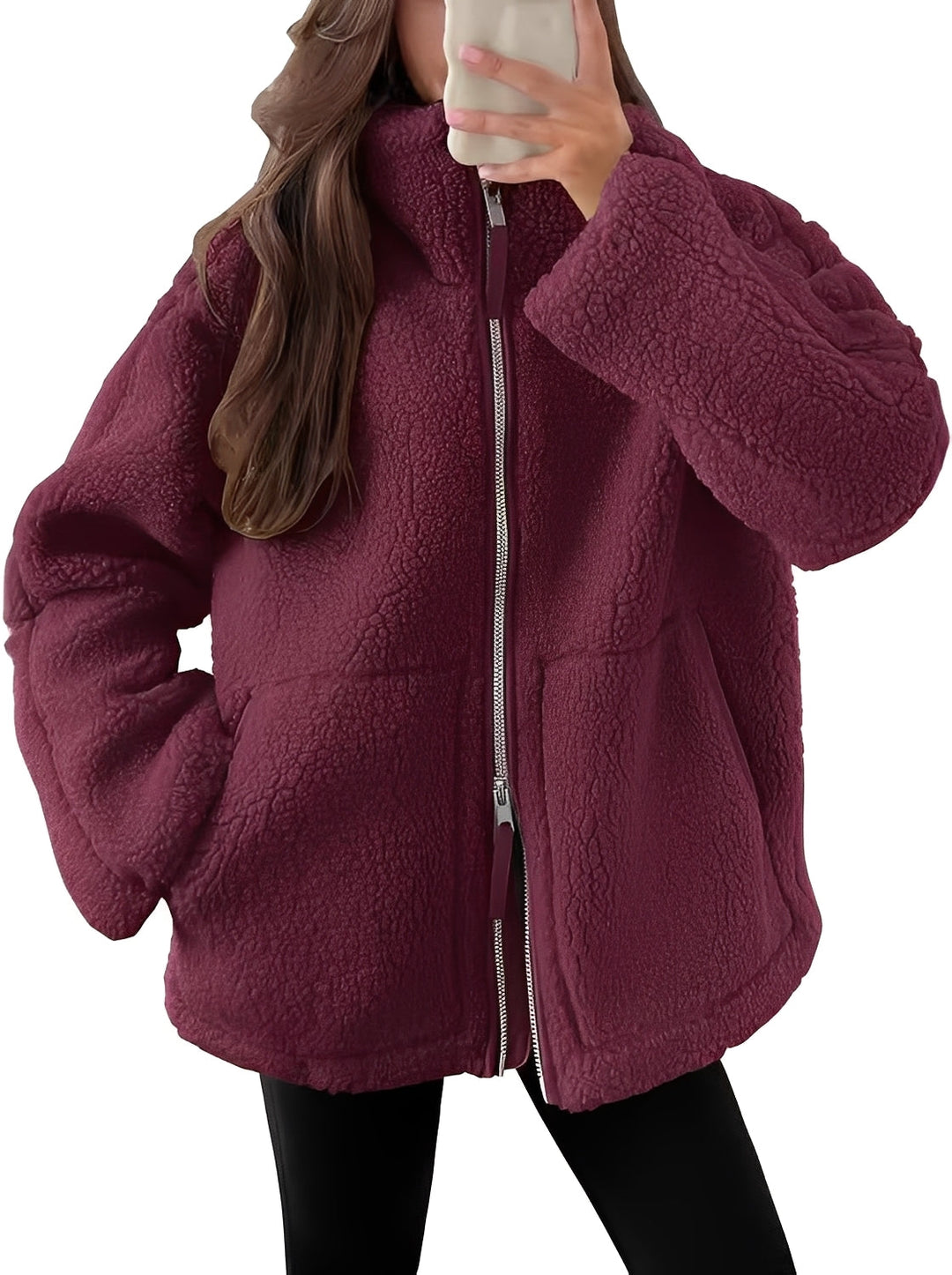 R&B | Elegante Damenwolljacke mit Reißverschluss