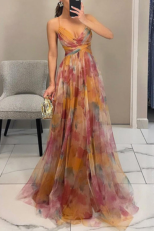 R&B | Enchant My Love Print Maxi Kleid