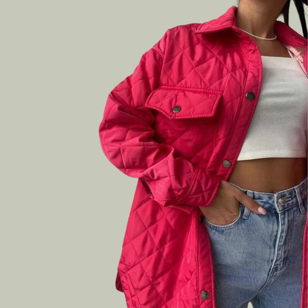 R&B | Klassisch gesteppte Jacke mit Druckknöpfen