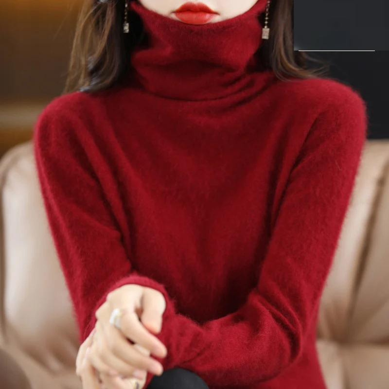 R&B | Pullover Damen Weicher Rollkragenpullover, Warm & Luxuriöses Design