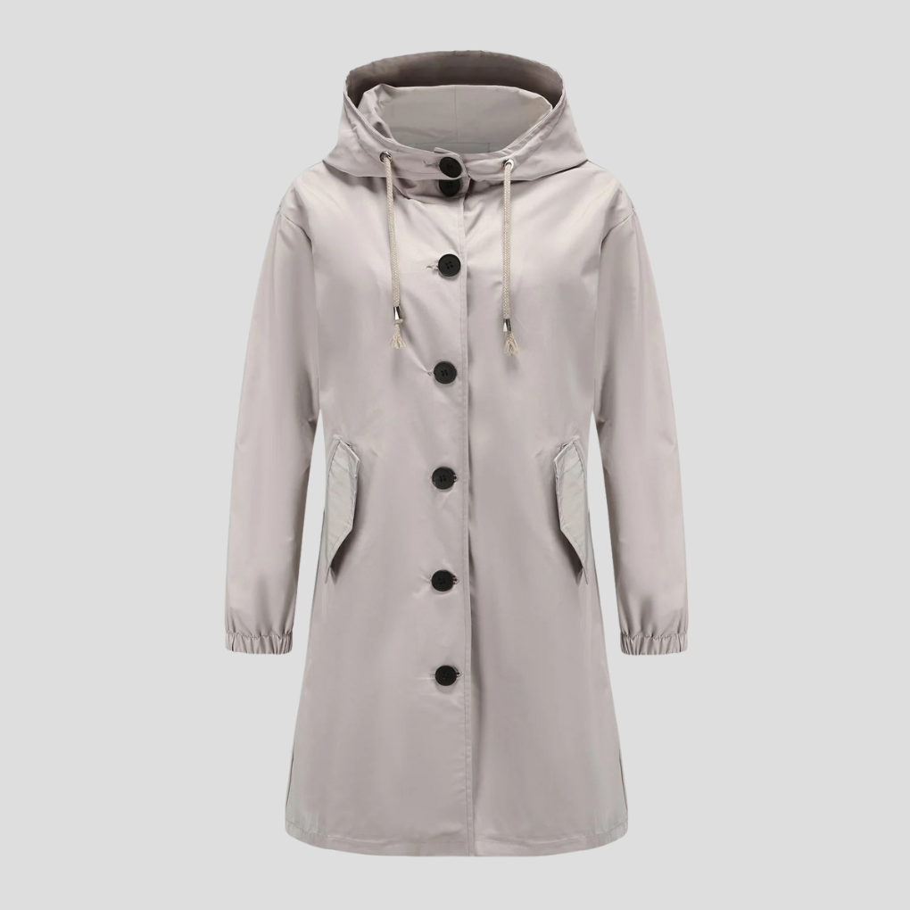 R&B | Wasserdichte Regenjacke mit Kapuze für Damen