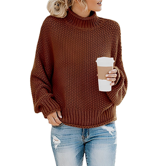 R&B | Bequemer Damenpullover mit Hohem Kragen