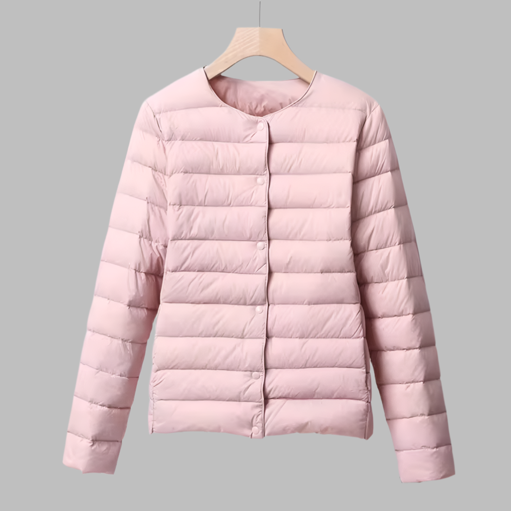 R&B | Tragbare Wattierte Jacke Ohne Kragen für Frühling und Winter