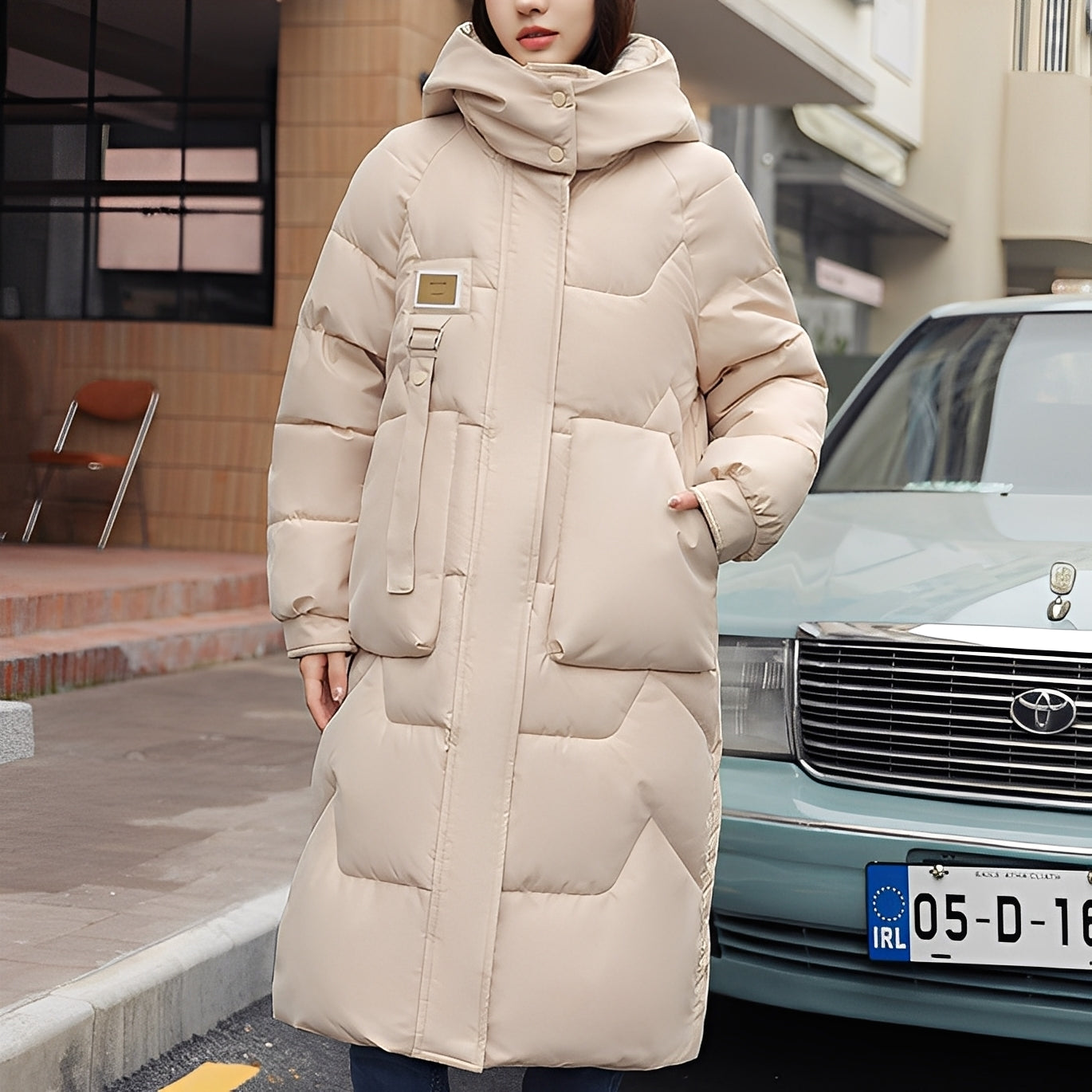 R&B | Lange, moderne Damen-Hoodie-Jacke
