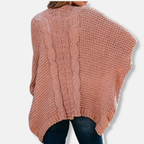 R&B | Woll Übergroßer Cardigan Gerippter Offener Fronttaschen Cardigan