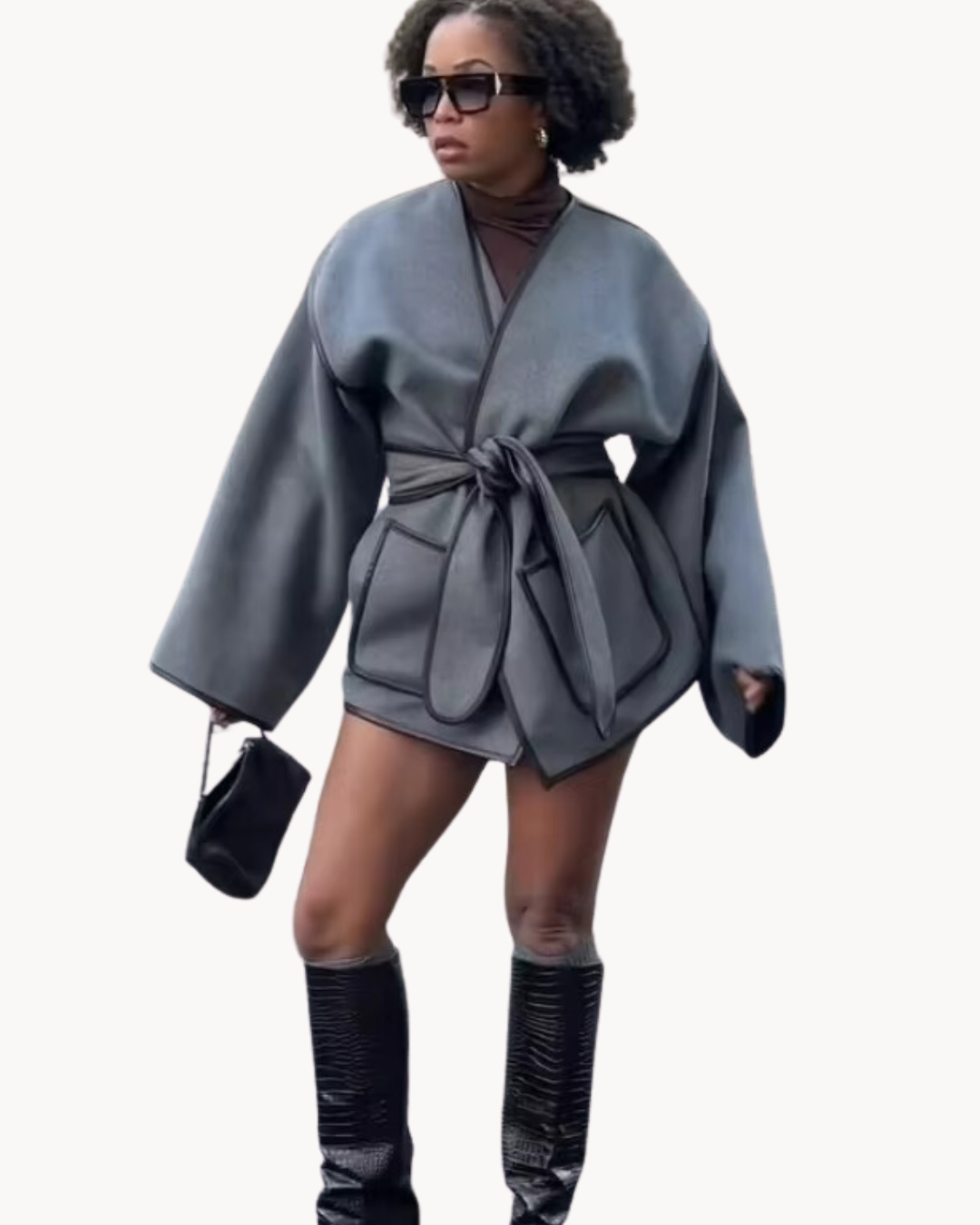 R&B | Taillierte Damenjacke mit Schickem Gürteldesign