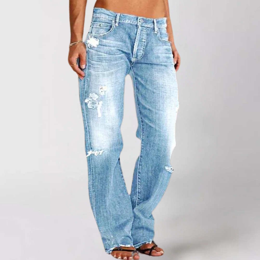 R&B | Denim-Jeans mit Weitem Bein
