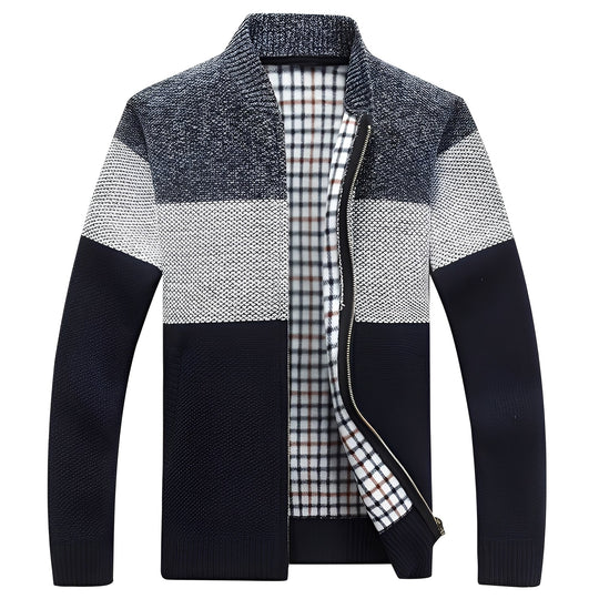 R&B | Klassischer Cardigan mit Futter für Männer