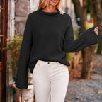 R&B | Schlichter Einfarbiger Strickpullover Für Damen