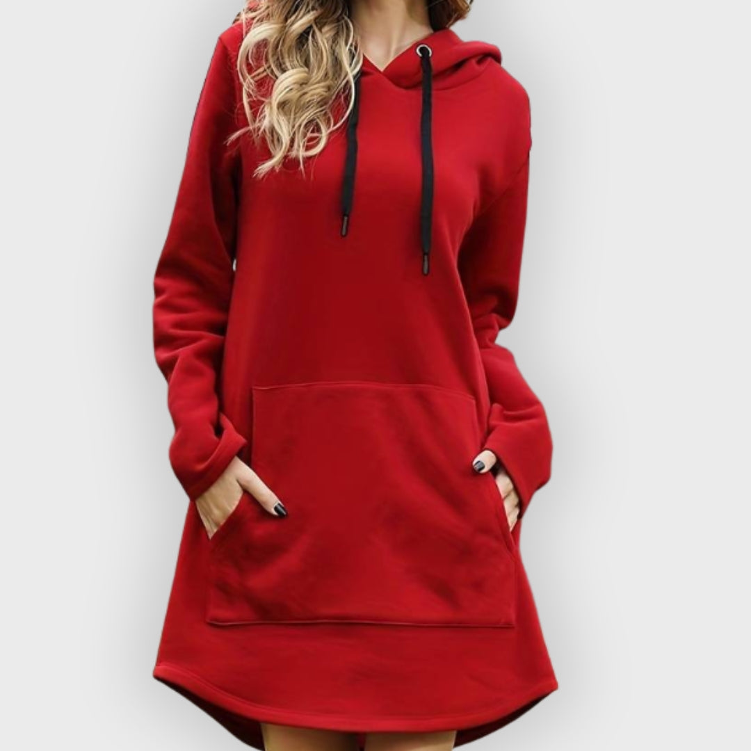 R&B | Kapuzenpullover Kleid mit Kapuze und Kängurutasche
