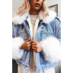 R&B | Winterjacke aus Jeans für Frauen