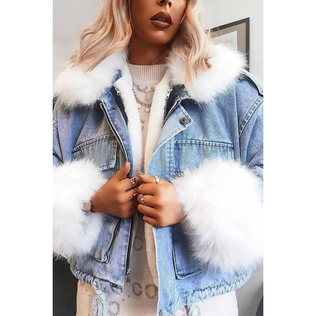 R&B | Winterjacke aus Jeans für Frauen