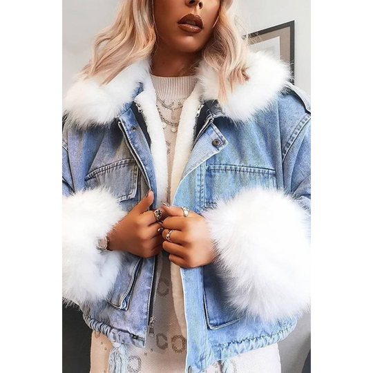 R&B | Winterjacke aus Jeans für Frauen
