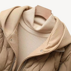 R&B | Gestepptes Puffer-Jacke mit Kapuze für Frauen
