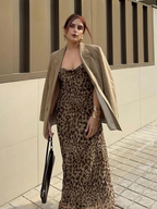 Schicke Kleid mit Leopardenmuster für Damen