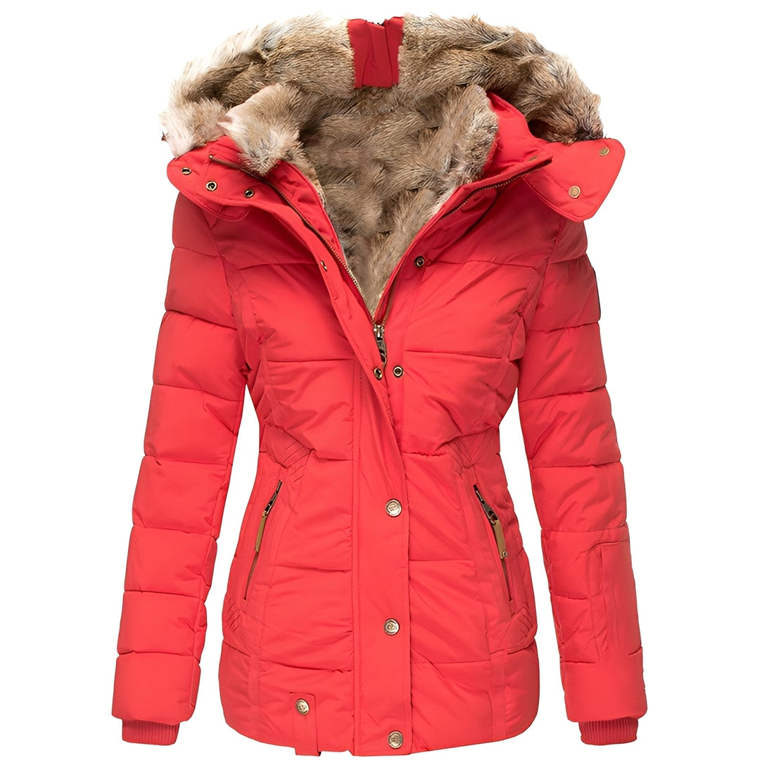 R&B | Stilvolles schlankes Jacket mit Fellkragen für Frauen