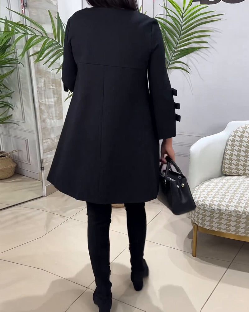 R&B | Knielanges Kleid mit Langen Ärmeln