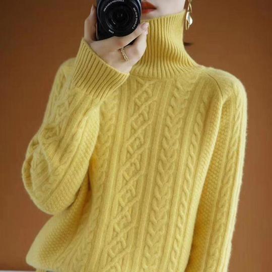 R&B | Pullover aus Strick für Frauen mit warmem Rollkragen