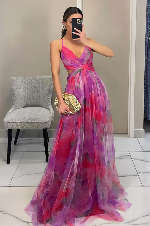 R&B | Enchant My Love Print Maxi Kleid