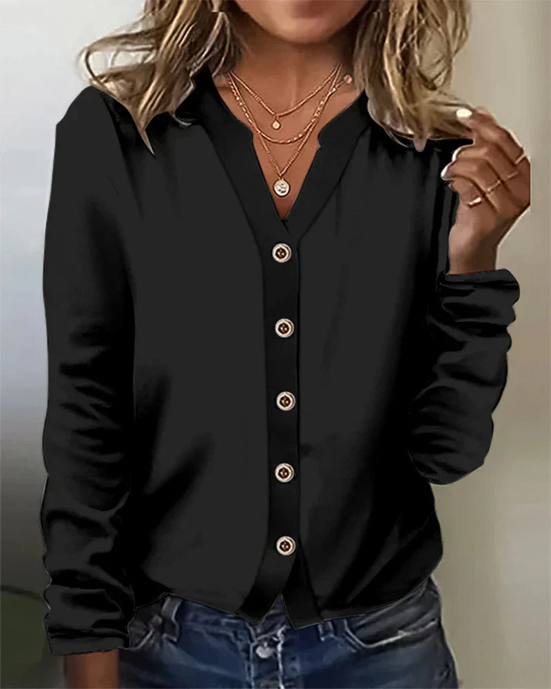 R&B | Elegante Bluse Mit Knöpfen Aus Baumwolle Für Den Alltag