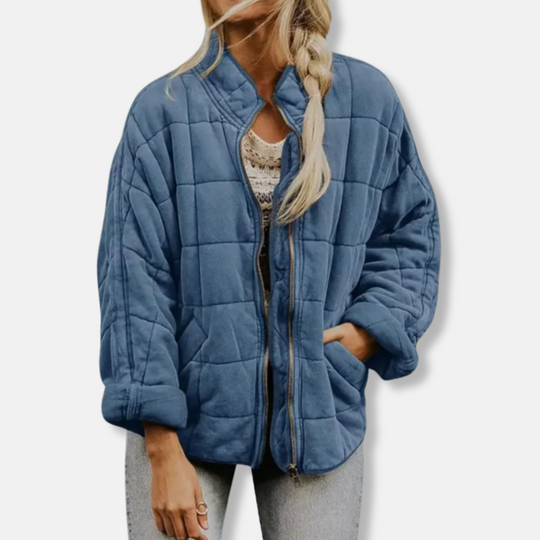 R&B | Steppjacke - Oversized Fit - Stehkragen - Lange Ärmel - Reißverschlussverschluss